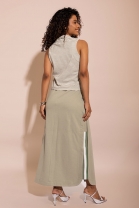 Conjunto de Saia e Blusa Gola Polo Verde