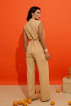 Conjunto de Calça e Camisa sem Mangas Laranja