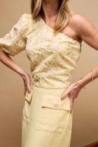 Blusa Manga Única Amarela