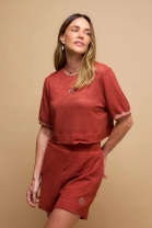 Conjunto de Short e Blusa Vermelha