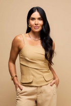 Blusa Assimétrica Aveia