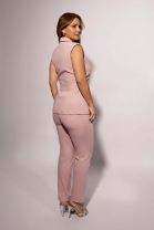 Conjunto de Calça em Alfaiataria e Colete Rosa