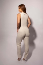 Conjunto de Calça e Colete com Fecho Lateral Cru