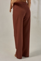 Calça Cós Alto Marrom