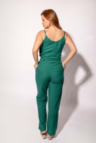 Conjunto de Calça e Blusa com Amarração Verde