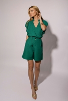 Conjunto de Short e Blusa com Babados Verde