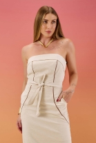 Vestido Longo Tomara que Caia Off White