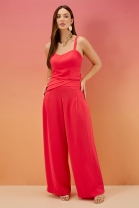 Conjunto de Calça e Cropped Vermelho