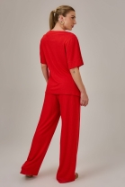 Conjunto de Calça e Blusa Solta Laranja