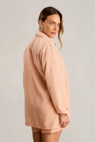 Trijunto de Short Camisa e Top Nude