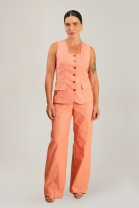 Conjunto de Calça e Colete Laranja