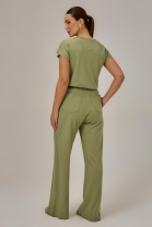 Conjunto de Calça e Blusa Bicolor Verde