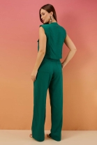 Conjunto de Calça Cós Alto e Colete Verde
