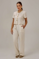 Conjunto de Calça e Camisa Off White