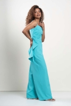 Conjunto de Calça e Blusa Assimétrica Azul