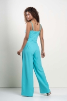 Conjunto de Calça e Blusa Assimétrica Azul