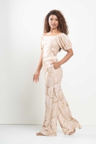 Conjunto de Calça e Blusa Ciganinha Dourado