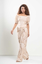 Conjunto de Calça e Blusa Ciganinha Dourado