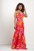 Vestido Longo Estampado Vermelho