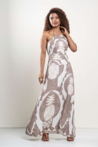 Vestido Longo Cavado Estampado