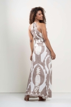 Vestido Longo Cavado Estampado