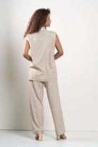 Conjunto de Calça e Camisa sem Mangas Cru