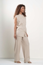 Conjunto de Calça e Camisa sem Mangas Cru