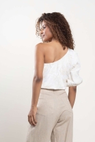 Blusa Manga Única Off White