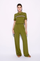 Conjunto de Calça e Blusa com Zíper Verde