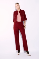 Conjunto de Calça e Camisa Cropped Bordô