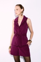 Conjunto de Short e Colete Roxo