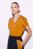 Conjunto de Saia Mídi e Blusa Laranja