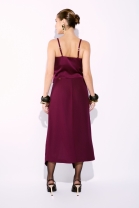 Vestido Longo com Decote Frontal Roxo