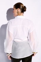 Camisa com Transparência Off White