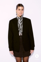 Blazer Grão de Luz Sofisticado Preto