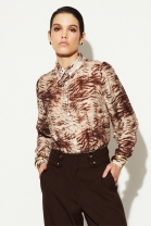 Conjunto de Calça Marrom e Body Estampado