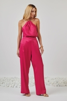 Conjunto de Calça e Blusa Cavada Rosa