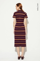 Vestido Longo Roxo Listrado