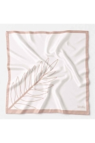 Lenço Feminino Folhas Off White