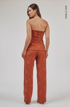 Conjunto Calça e Blusa Tomara que Caia Bordado