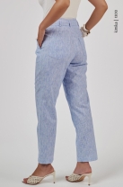 Calça com Transpasse Azul