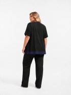 Trijunto de Calça e Blusa de Ziper Plus Size Preto