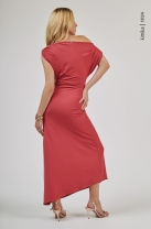 Vestido Midi Ombro a Ombro Vermelho