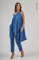 Conjunto de Calça e Blusa Nula Manga Azul