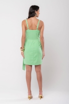 Vestido Assimétrico com Transpasse Verde