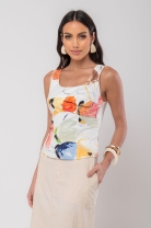 Blusa sem Mangas Floral