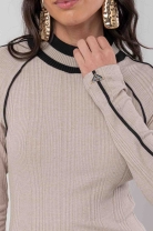 Blusa Manga Longa Bege