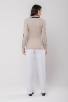 Blusa Manga Longa Bege